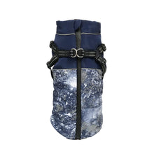 Doggie Q 🍁Blue Mystical Reflective Jacket with Harness