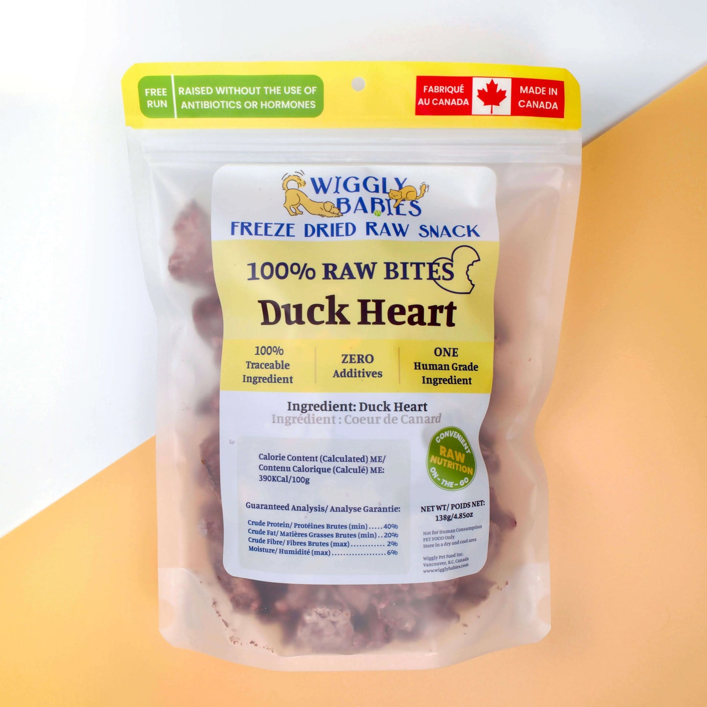 Wiggly Babies🍁 Raw Bites Freeze Dried Duck Heart Treats 50g
