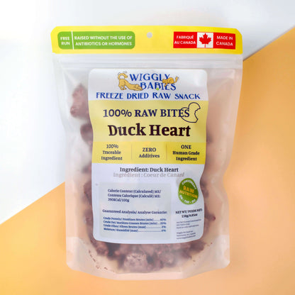 Wiggly Babies🍁 Raw Bites Freeze Dried Duck Heart Treats 50g