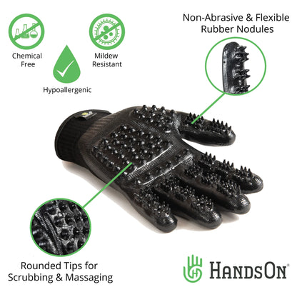HandsOn Black Grooming Gloves