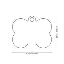 My Family Large Black & Blue Hushtag Bone