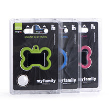My Family Hushtag Bone Black and Red  - Engravable ID Tag