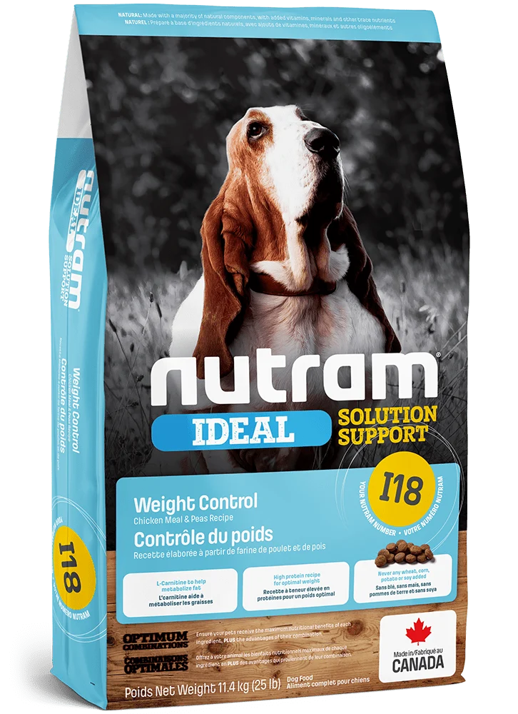 Nutram 🍁Ideal (I18) Weight Control, Chicken & Peas Recipe
