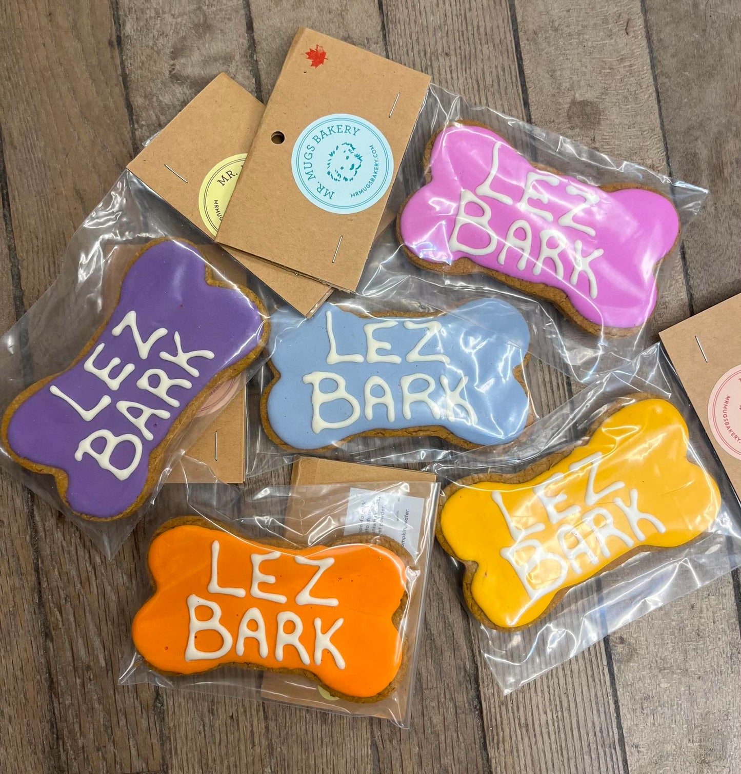 LEZ Bark Large Iced Dog Cookie