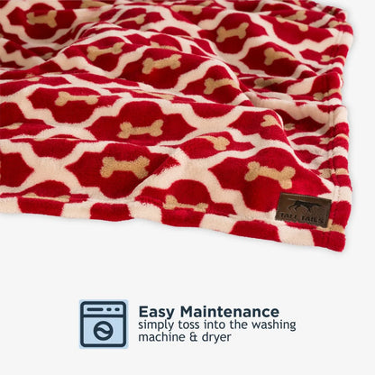 Tall Tails Red Bone Dog Blanket