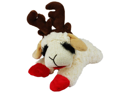 Multipet Holiday Antler Lamb Chop Dog Toy