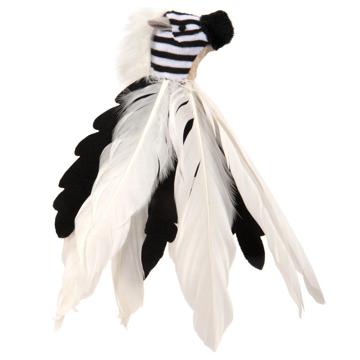 Instincts by SmartyKat Zingy Zebra Toss & Chase Feathered HappyNip Silvervine & Catnip Plush Cat Toy