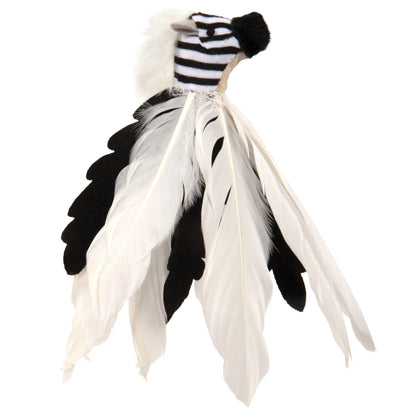 Instincts by SmartyKat Zingy Zebra Toss & Chase Feathered HappyNip Silvervine & Catnip Plush Cat Toy