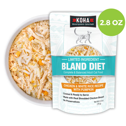 Koha Bland Diet Chicken & White Rice with Pumpkin for Cats 2.8oz