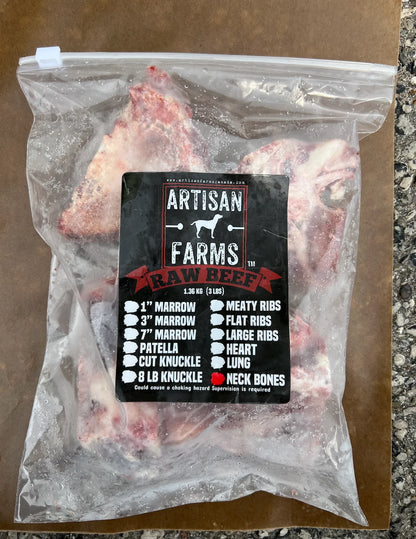 Artisan Farms 🍁Frozen Meaty Beef Neck Bones 3lb