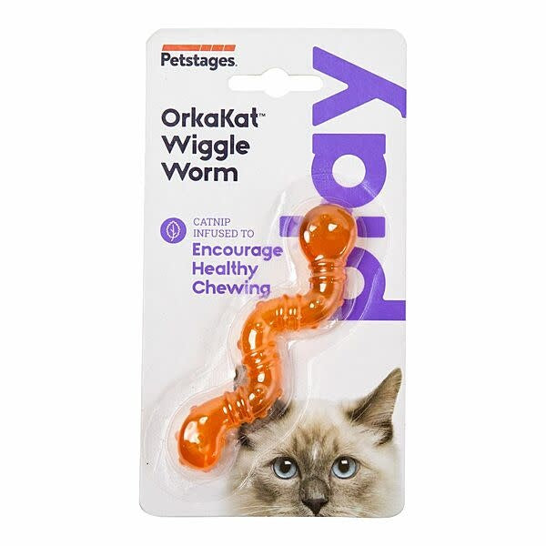 Petstages® Orange Catnip Wiggle Worm