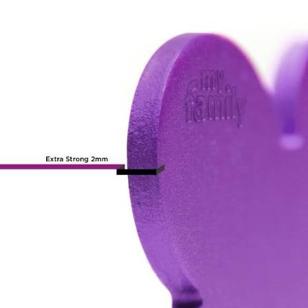 My Family Basic Aluminum Military Purple - Engravable ID Tag
