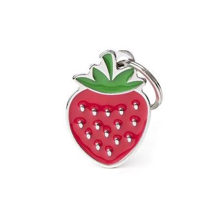 My Family Strawberry Charm - Engravable ID Tag