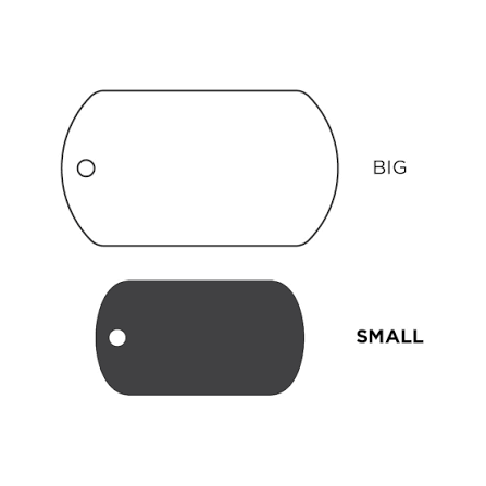 My Family Basic Aluminum Military Black - Engravable ID Tag