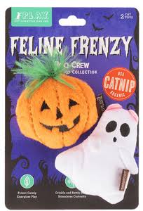 Feline Frenzy Plush Catnip toy – Halloween Boo Crew – 2pk