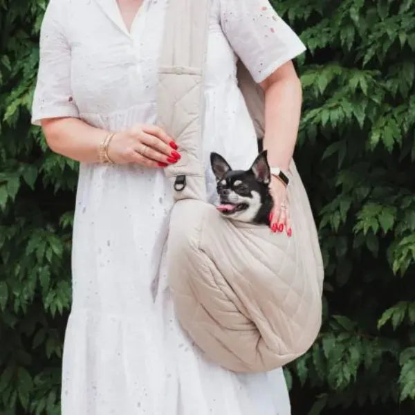 Fuzzyard Life Sandstone Quilted Sling Carrier