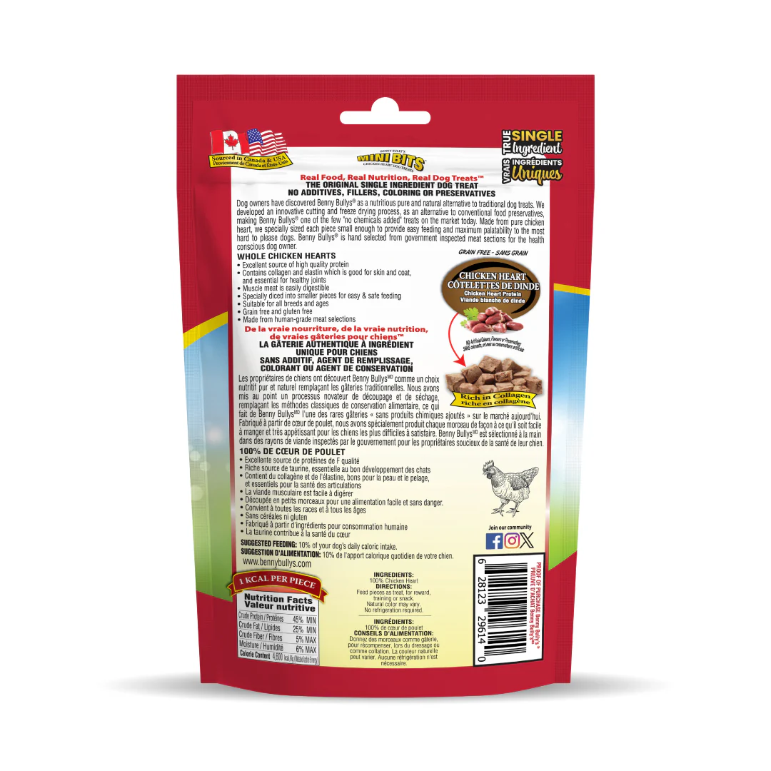 Benny Bullys Chicken Heart Minis 103g