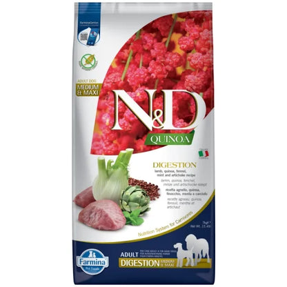 Farmina N&D Adult Med/Maxi Digestion Lamb & Quinoa for Dogs