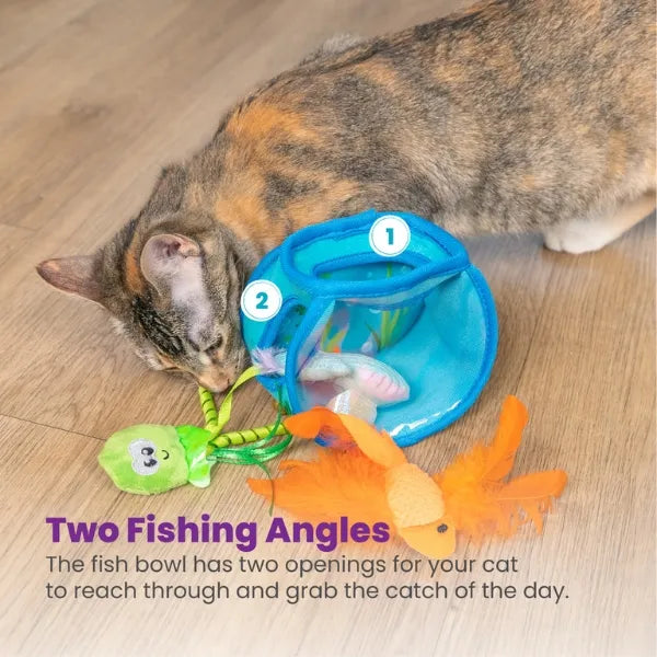 Catstages Hide & Seek Fish Bowl Puzzle Cat Toy
