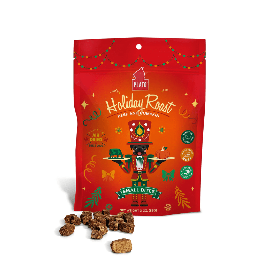 Beef & Pumpkin Holiday Bites 85g - Plato Pet Treats