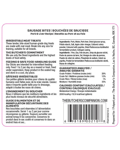 Butcher's Companion Pork & Liver Sausage Dog Treats