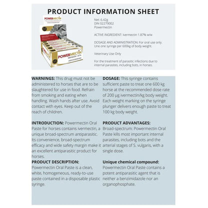 Powermectin 🍁 Oral Paste Horse Wormer 6.42g