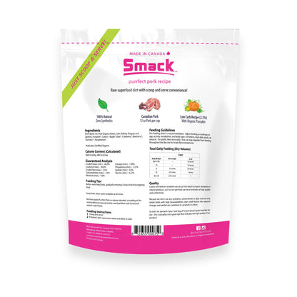 Smack🍁 Purrfect Pork Raw Dehydrated Super Food for Cats 250g