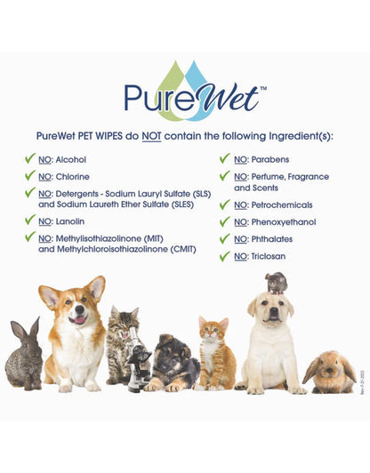 PureWet 🍁Pet and People Wipes 15ct - 4X Larger