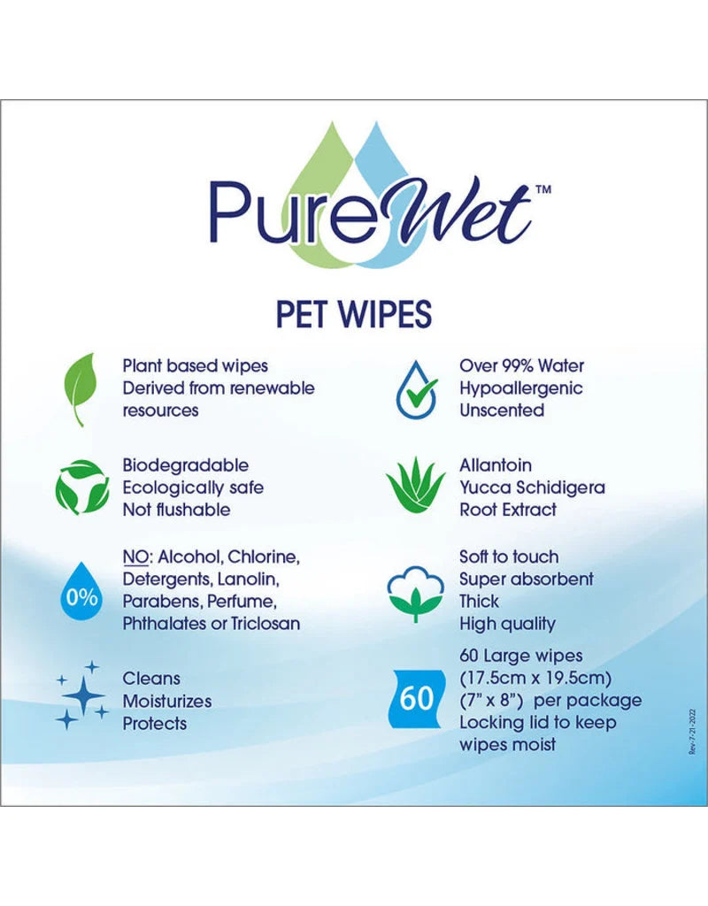 PureWet 🍁Pet and People Wipes 15ct - 4X Larger