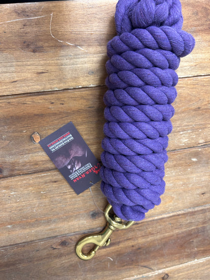 Ger-Ryan Cotton Lead 3/4" x 10' with Bolt Snap Purple