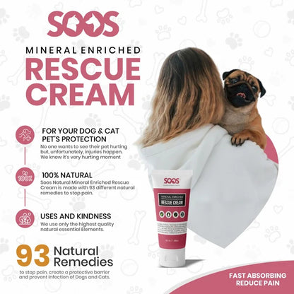 Soos🍁 Mineral Enriched Rescue Cream for Dogs, Cats & Horses 50ml