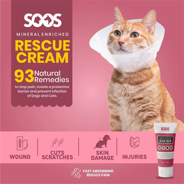 Soos🍁 Mineral Enriched Rescue Cream for Dogs, Cats & Horses 50ml