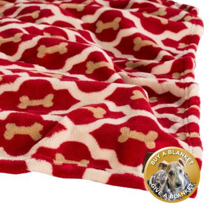 Tall Tails Red Bone Dog Blanket