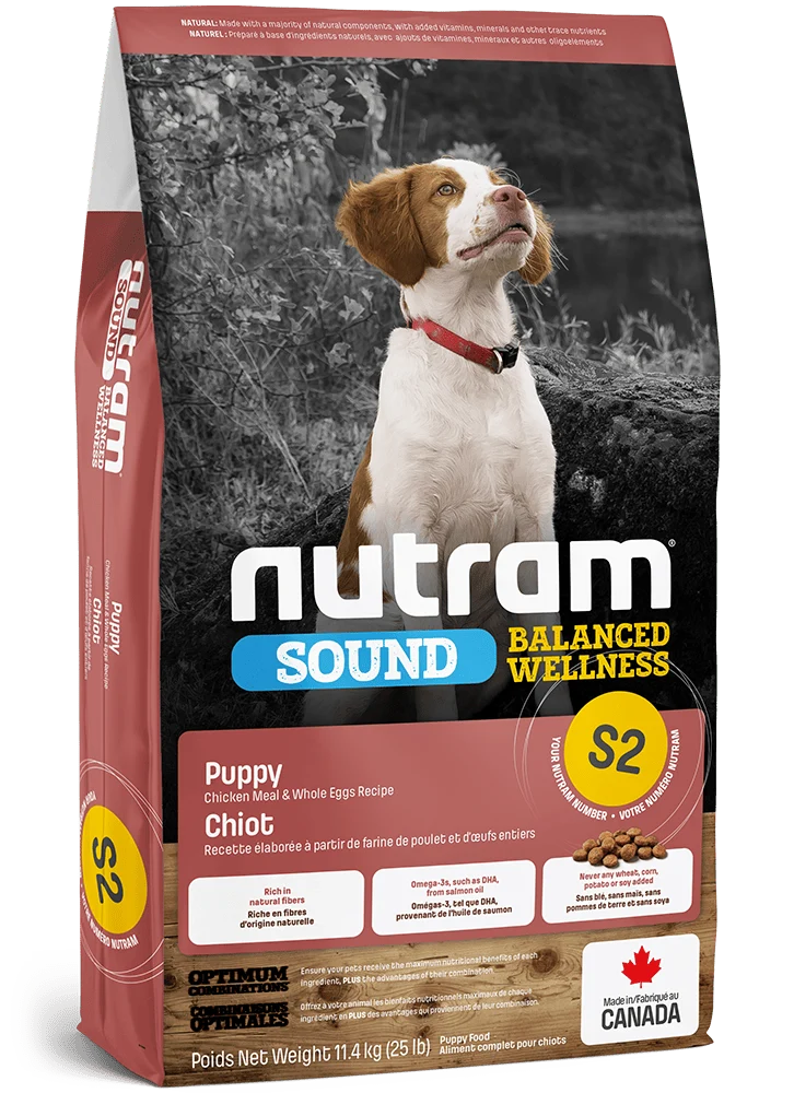Nutram 🍁Sound (S2) Puppy, Chicken and Whole Eggs