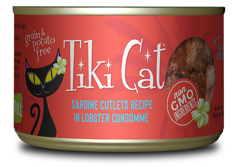 Tiki Cat Tahitian Grill Sardine Cutlets Cat Food 2.8oz