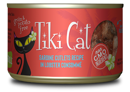 Tiki Cat Tahitian Grill Sardine Cutlets Cat Food 2.8oz