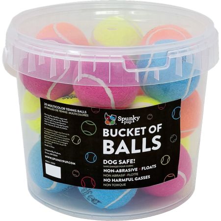 Spunky Pup® Bucket of Balls Tennis Balls for Dogs