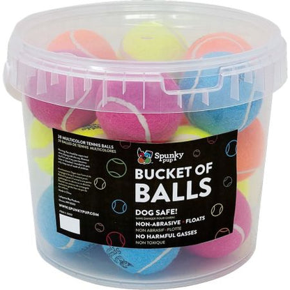 Spunky Pup® Bucket of Balls Tennis Balls for Dogs