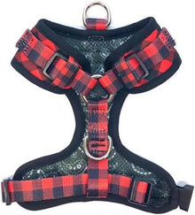 BCuddly Red Plaid Classic Dog Harness