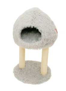 Bud'z 🍁Light Grey Cat Tree with Hood Bed