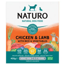 Naturo Canine Chicken, Lamb & Rice with Veg 400g