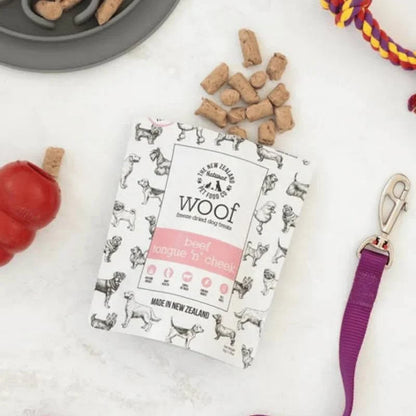 Woof Beef Tongue 'n' Cheek Freeze Dried Treats 50g