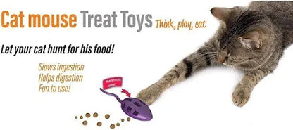 Aikiou Pink Mouse Treat Toy for Cats