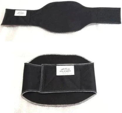 Jack & Jill 🍁Washable Male Dog Belly Band - Black