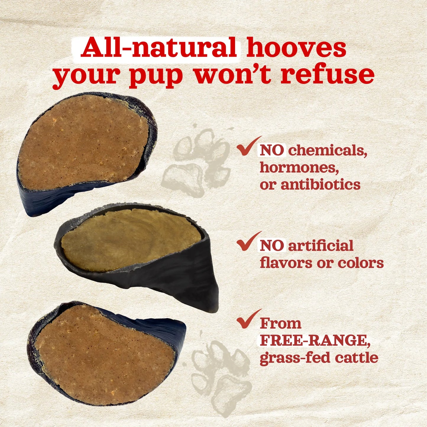 Natural Farm Stuffed Cow Hooves