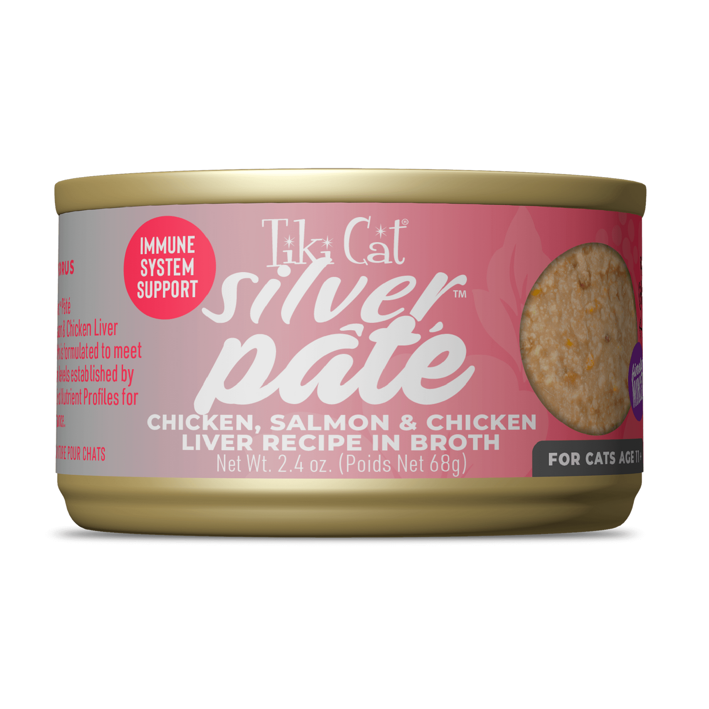 Tiki Cat Silver Pate Cat Food Variety Pack - 12 x 2.4oz cans