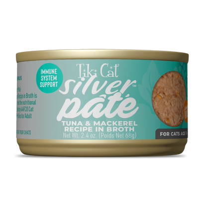 Tiki Cat Silver Pate Cat Food Variety Pack - 12 x 2.4oz cans