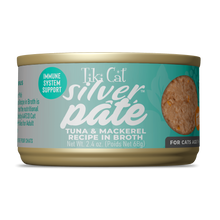 Tiki Cat Silver Pate Tuna and Mackerel in Broth Cat Food 2.4oz
