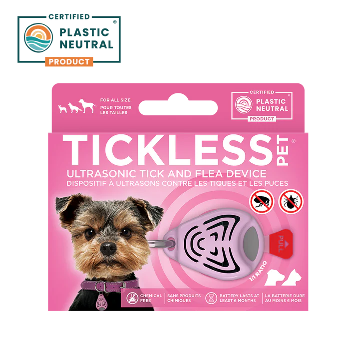 Tickless Classic Pink Ultrasonic Tick and Flea Repellent