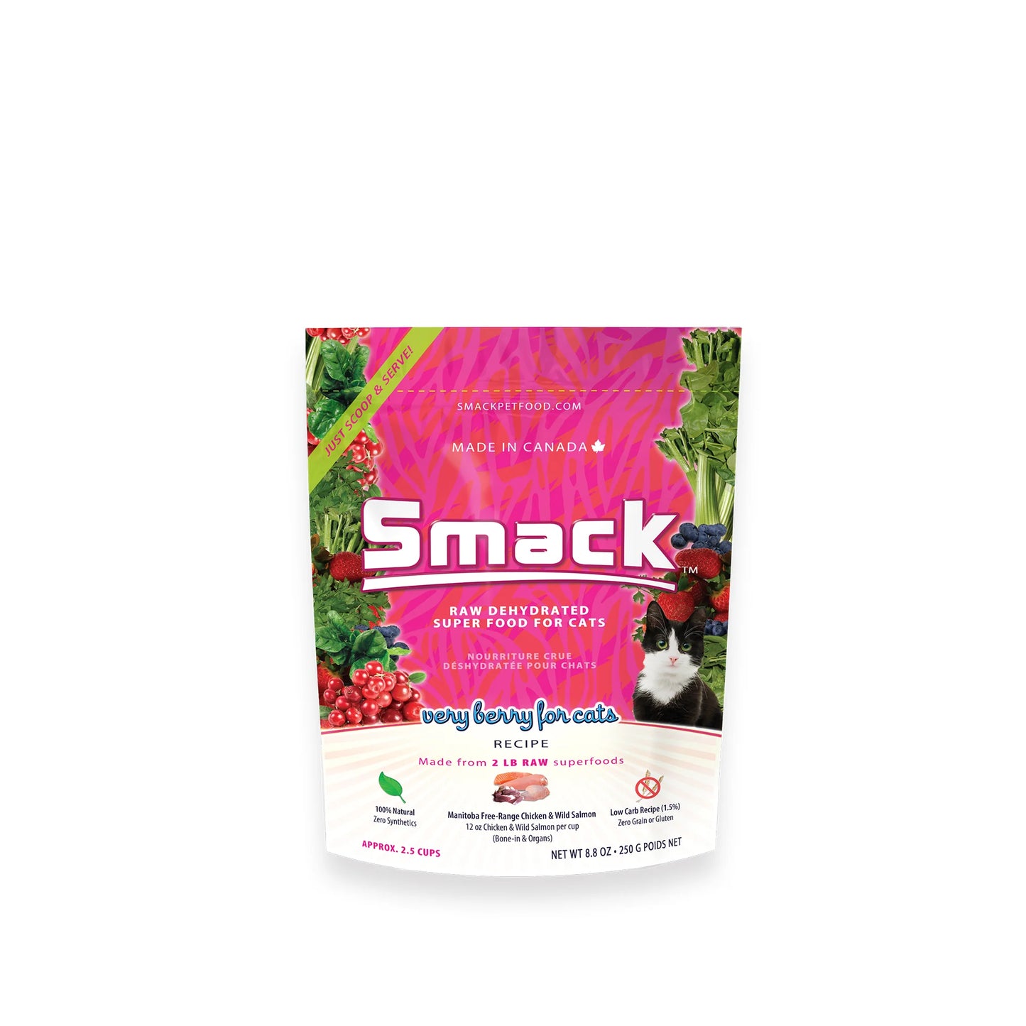 Smack 🍁Very Berry Chicken Raw Dehydrated Super Food for Cats 250g